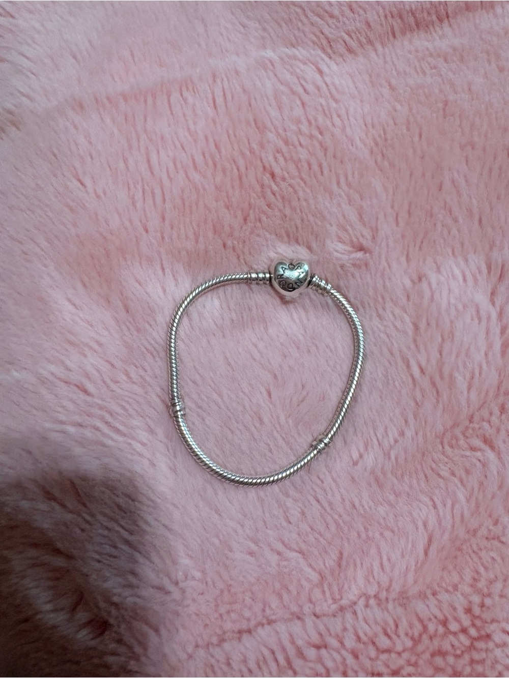 Pandora Sterling Silver Heart Clasp Snake Chain Bracelet - Silver